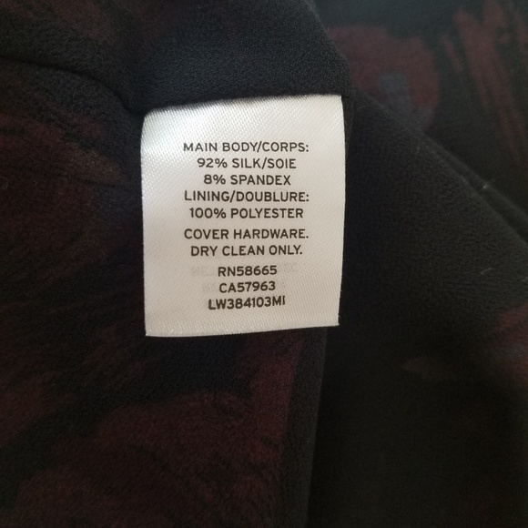 Asymmetrical Dual Floral Print Silk Dress - Picture 7 of 8